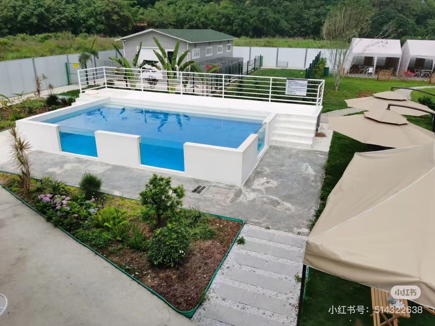 宠物泳池施工现场